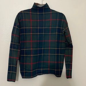 Plaid Mockneck